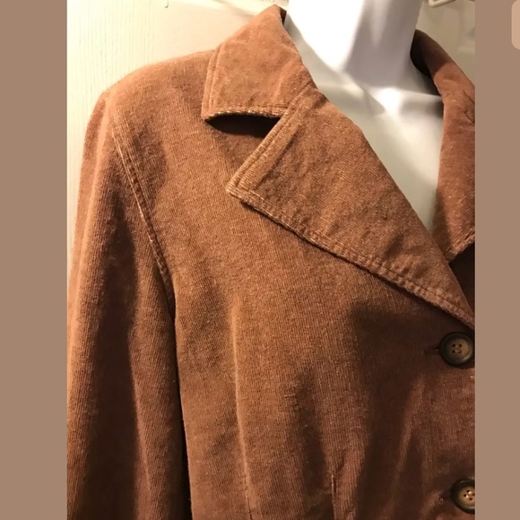 SUNDANCE Dusty Mauve Corduroy Jacket Coat Blazer Contrasting Arm Cuffs Light - Picture 5 of 8